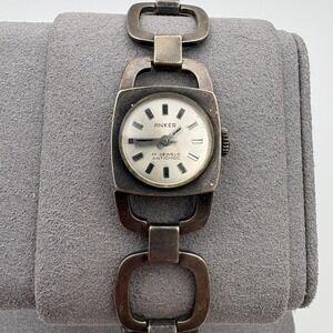 Vintage Anker 835 Silver Ladies Watch Manual Wind 17 Jewels Antichoc Bracelet